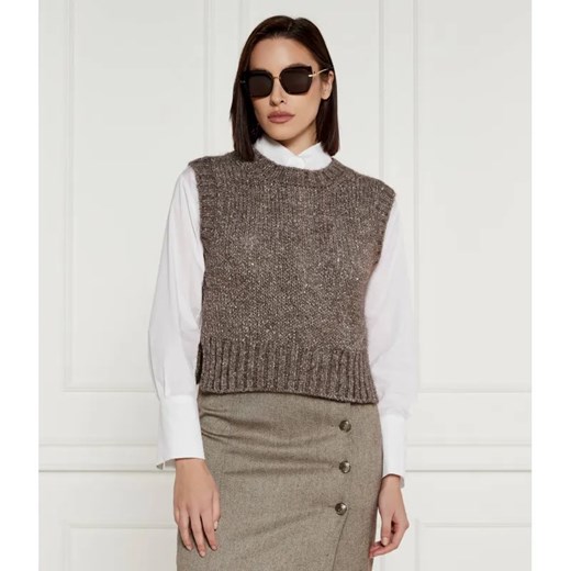 Marella SPORT Kamizelka | Regular Fit | z dodatkiem wełny ze sklepu Gomez Fashion Store w kategorii Swetry damskie - zdjęcie 185013269
