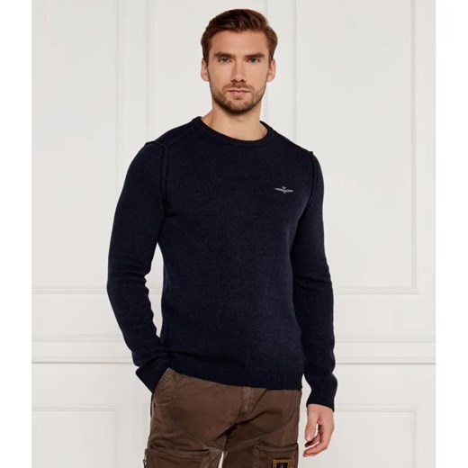 Aeronautica Militare Wełniany sweter | Regular Fit ze sklepu Gomez Fashion Store w kategorii Swetry męskie - zdjęcie 185013295