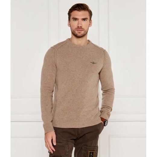 Aeronautica Militare Wełniany sweter | Regular Fit ze sklepu Gomez Fashion Store w kategorii Swetry męskie - zdjęcie 185013369