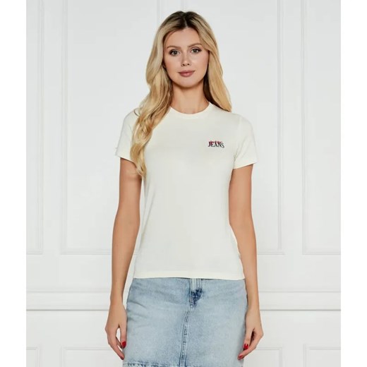 Guess Jeans T-shirt | Slim Fit ze sklepu Gomez Fashion Store w kategorii Bluzki damskie - zdjęcie 185013518