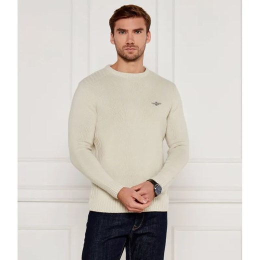 Aeronautica Militare Sweter GIROCOLLO | Regular Fit | z dodatkiem wełny ze sklepu Gomez Fashion Store w kategorii Swetry męskie - zdjęcie 185013605