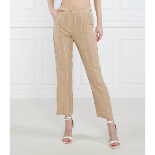 Liu Jo Spodnie | Regular Fit | z dodatkiem lnu ze sklepu Gomez Fashion Store w kategorii Spodnie damskie - zdjęcie 185013808