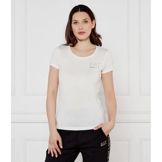 EA7 T-shirt | Slim Fit ze sklepu Gomez Fashion Store w kategorii Bluzki damskie - zdjęcie 185013859
