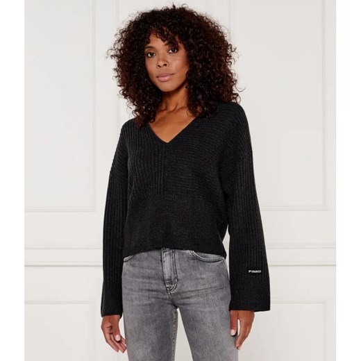 Pinko Wełniany sweter APHRODITE GIANT | Loose fit | z dodatkiem kaszmiru ze sklepu Gomez Fashion Store w kategorii Swetry damskie - zdjęcie 185013977