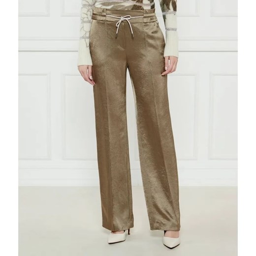 Marc Cain Satynowe spodnie WASHINGTON | Loose fit | regular waist ze sklepu Gomez Fashion Store w kategorii Spodnie damskie - zdjęcie 185014236