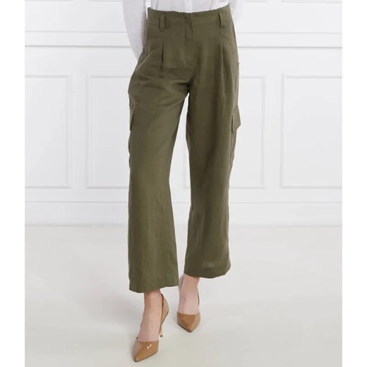 RIANI Lniane spodnie cargo | Loose fit ze sklepu Gomez Fashion Store w kategorii Spodnie damskie - zdjęcie 185014426