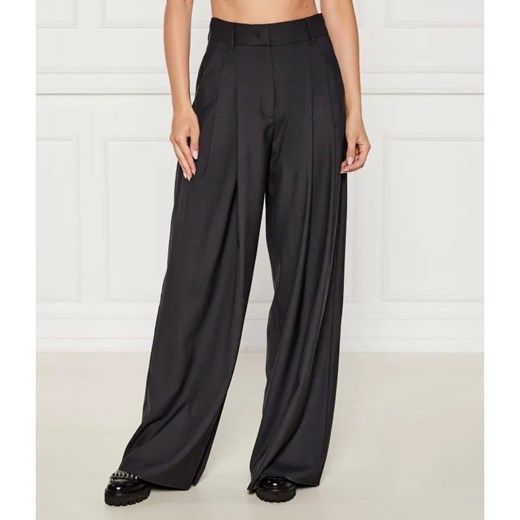 Marella SPORT Wełniane spodnie Ulzio | flare fit ze sklepu Gomez Fashion Store w kategorii Spodnie damskie - zdjęcie 185014487