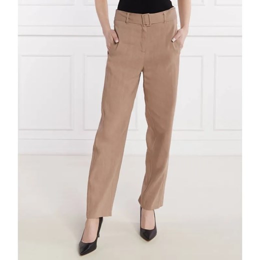 Marella SPORT Lniane spodnie ESORDIO | Straight fit ze sklepu Gomez Fashion Store w kategorii Spodnie damskie - zdjęcie 185014519