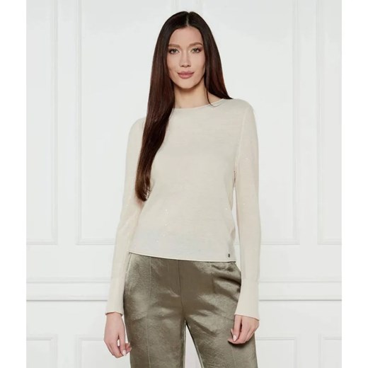 Marc Cain Wełniany sweter | Slim Fit ze sklepu Gomez Fashion Store w kategorii Swetry damskie - zdjęcie 185014638