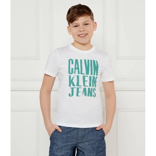 Calvin Klein Jeans T-shirt | Regular Fit ze sklepu Gomez Fashion Store w kategorii T-shirty chłopięce - zdjęcie 185015159