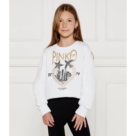 Pinko UP Bluza FLEECE | Regular Fit ze sklepu Gomez Fashion Store w kategorii Bluzy dziewczęce - zdjęcie 185015429