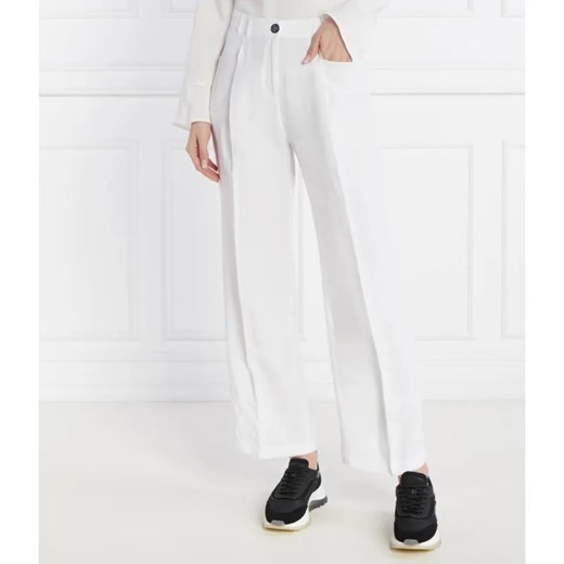 Marc Cain Spodnie WASCO | Loose fit | z dodatkiem lnu ze sklepu Gomez Fashion Store w kategorii Spodnie damskie - zdjęcie 185015525
