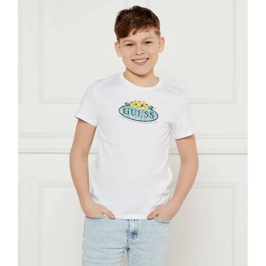 Guess T-shirt | Regular Fit ze sklepu Gomez Fashion Store w kategorii T-shirty chłopięce - zdjęcie 185015628
