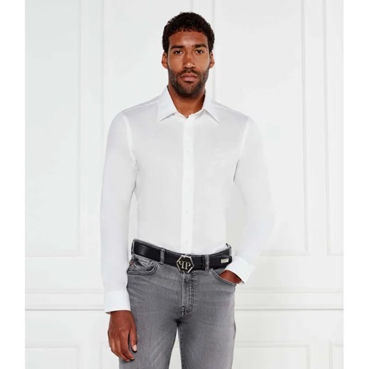 Philipp Plein Koszula Herringbone | Regular Fit ze sklepu Gomez Fashion Store w kategorii Koszule męskie - zdjęcie 185015668