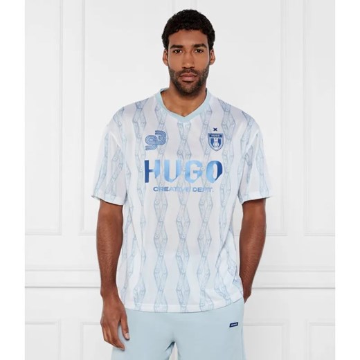 Hugo Blue T-shirt Notbal | Oversize fit ze sklepu Gomez Fashion Store w kategorii T-shirty męskie - zdjęcie 185015855