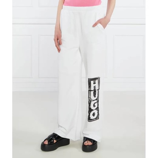 HUGO Spodnie dresowe Nasuede | Loose fit ze sklepu Gomez Fashion Store w kategorii Spodnie damskie - zdjęcie 185016079