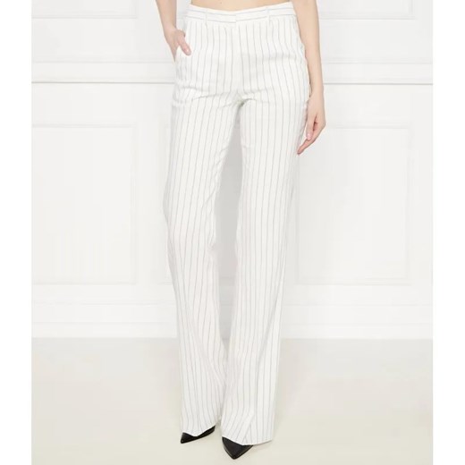 Marella Spodnie ULIVO | flare fit | z dodatkiem lnu ze sklepu Gomez Fashion Store w kategorii Spodnie damskie - zdjęcie 185016148