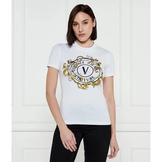 Versace Jeans Couture T-shirt | Regular Fit ze sklepu Gomez Fashion Store w kategorii Bluzki damskie - zdjęcie 185016167