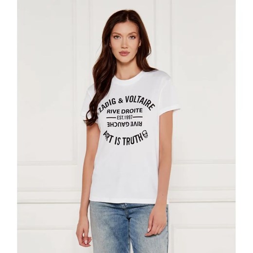 Zadig&Voltaire T-shirt WALK ICO BLASON | Regular Fit ze sklepu Gomez Fashion Store w kategorii Bluzki damskie - zdjęcie 185016168