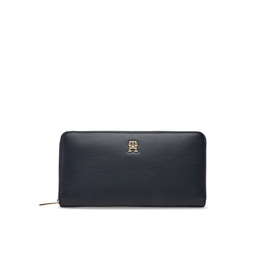 Duży Portfel Damski Tommy Hilfiger Th Icon Lrg Za AW0AW17744 Granatowy ze sklepu eobuwie.pl w kategorii Portfele damskie - zdjęcie 185016428