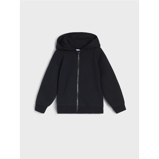 Sinsay - Bawełniana bluza hoodie - czarny ze sklepu Sinsay w kategorii Bluzy i swetry - zdjęcie 185019599