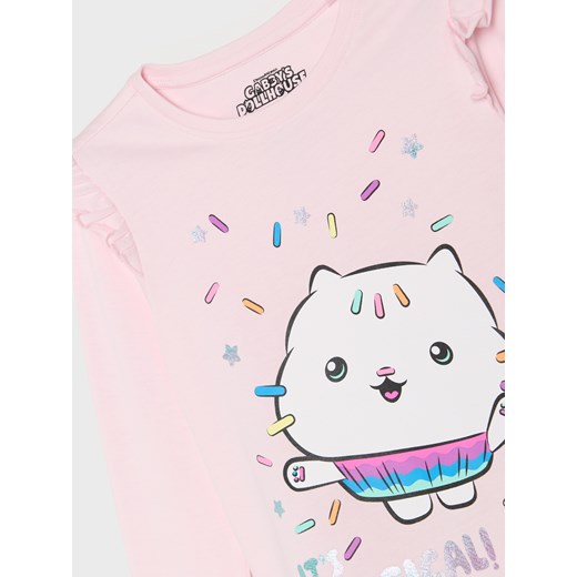 Sinsay - Koszulka z długimi rękawami Gabby's Dollhouse - różowy Sinsay 110 (4-5 l) Sinsay