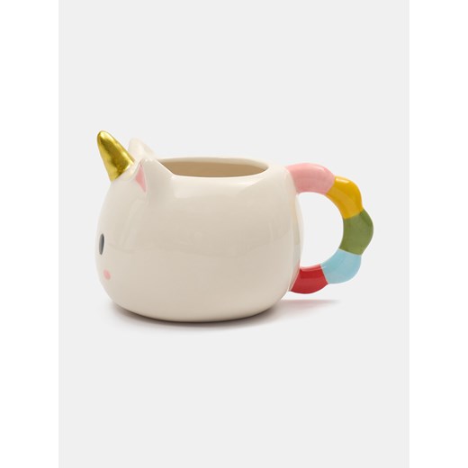 Sinsay - Ceramiczny kubek z uchem z motywem jednorożca - wielobarwny Sinsay One Size Sinsay