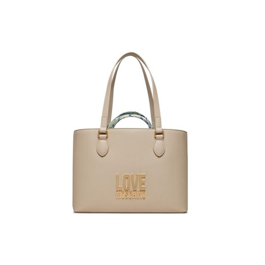 LOVE MOSCHINO Torebka JC4210PP1ILQ111A Écru ze sklepu MODIVO w kategorii Torby Shopper bag - zdjęcie 185022657