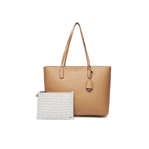 DKNY Torebka R44AYI42 Beżowy ze sklepu MODIVO w kategorii Torby Shopper bag - zdjęcie 185022919
