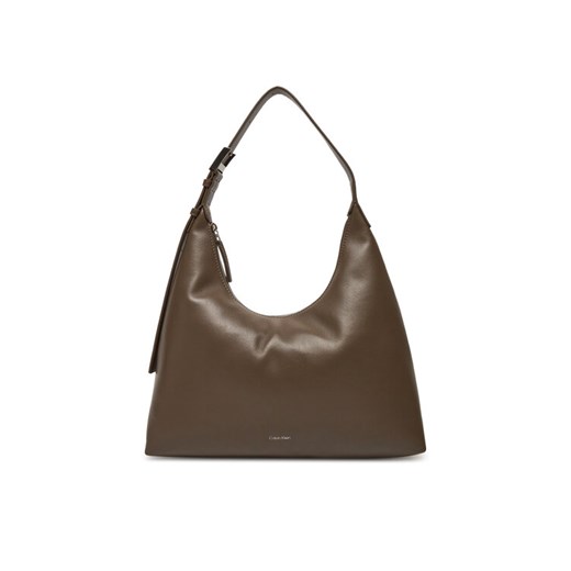 Calvin Klein Torebka Hardware Strap Hobo Shoulder Bag K60K613031 Brązowy ze sklepu MODIVO w kategorii Torebki damskie - zdjęcie 185023115