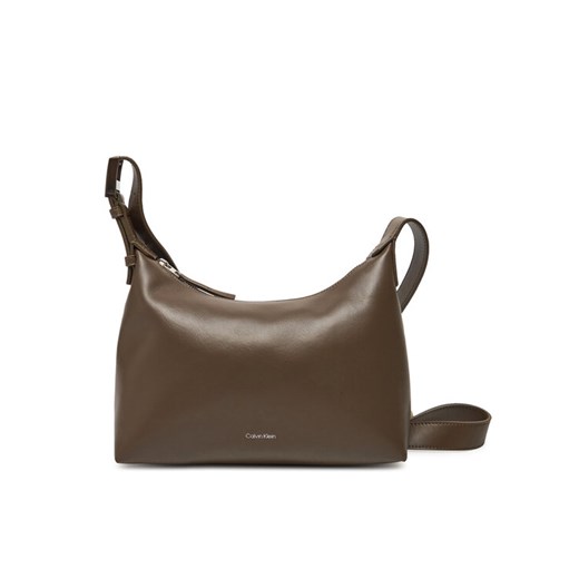 Calvin Klein Torebka Hardware Strap Medium Crossbody K60K613028 Brązowy ze sklepu MODIVO w kategorii Listonoszki - zdjęcie 185023135