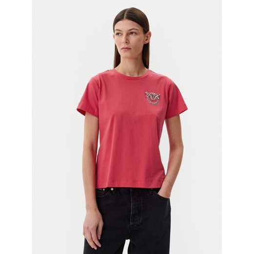 PINKO T-Shirt Nambrone 103320 A2G7 Czerwony Regular Fit ze sklepu MODIVO w kategorii Bluzki damskie - zdjęcie 185023336