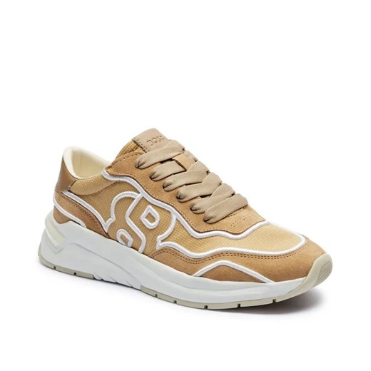 BOSS BLACK Sneakersy Skylar_Runn_mxembBB | z dodatkiem skóry ze sklepu Gomez Fashion Store w kategorii Buty sportowe damskie - zdjęcie 185027755