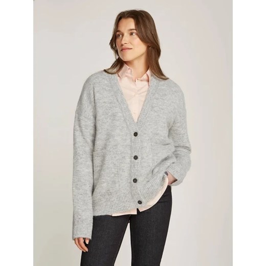 Calvin Klein Jeans Kardigan | Loose fit | z dodatkiem wełny ze sklepu Gomez Fashion Store w kategorii Swetry damskie - zdjęcie 185028896