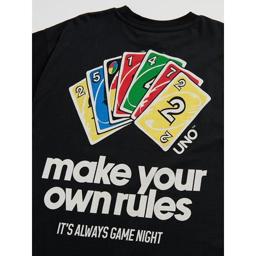 Reserved - T-shirt z nadrukiem - czarny Reserved 116 (5-6 lat) Reserved