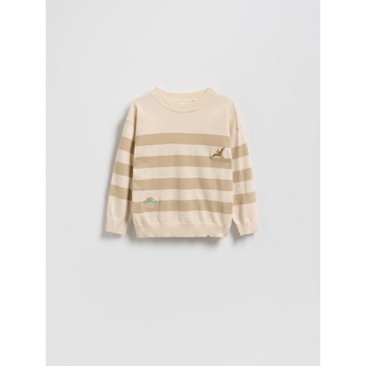 Reserved - Sweter w paski - beżowy Reserved 86 (12-18 m.) Reserved