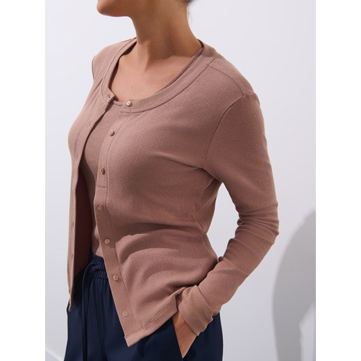 Mohito - Dzianinowy kardigan - beżowy Mohito L Mohito