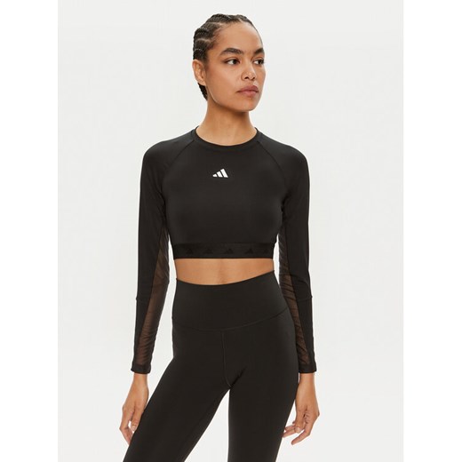 adidas Koszulka techniczna Hyperglam Training IN6773 Czarny Slim Fit ze sklepu MODIVO w kategorii Bluzki damskie - zdjęcie 185030857