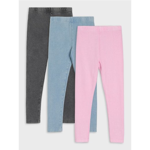 Sinsay - Legginsy z gumką w pasie 3 pack - wielobarwny Sinsay 122 (6-7 l) Sinsay