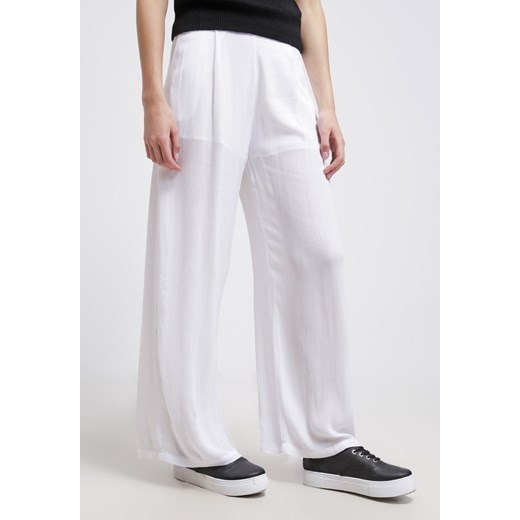 New Look Spodnie materiałowe white zalando szary długie