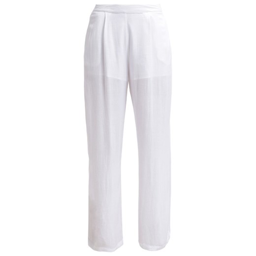 New Look Spodnie materiałowe white zalando szary abstrakcyjne wzory