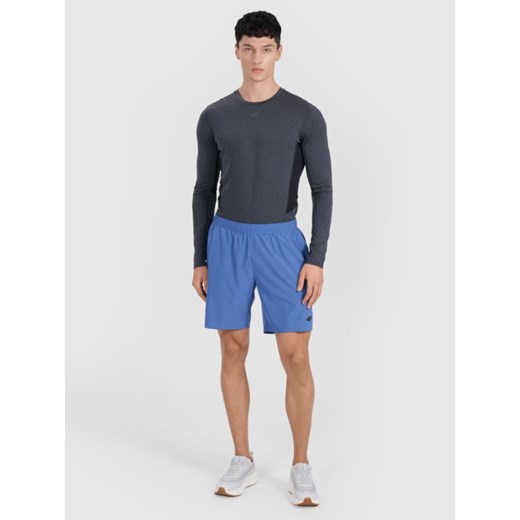 Męskie spodenki treningowe 4F 4FWAW25TFSHM1040 - niebieskie ze sklepu Sportstylestory.com w kategorii Spodenki męskie - zdjęcie 185033175