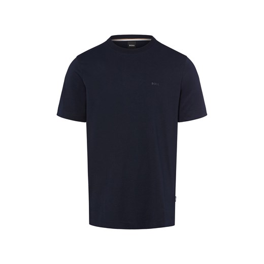 BOSS Koszulka męska - Thompson Mężczyźni Bawełna granatowy jednolity ze sklepu vangraaf w kategorii T-shirty męskie - zdjęcie 185033437