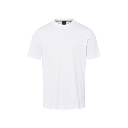 BOSS Koszulka męska - Thompson Mężczyźni Bawełna biały jednolity ze sklepu vangraaf w kategorii T-shirty męskie - zdjęcie 185033439