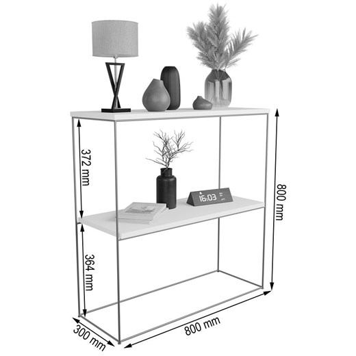 Konsola pod lustro beton + złoty - Rage 5X Elior One Size okazja Edinos.pl