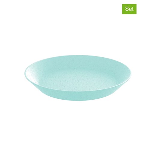 koziol Talerze (4 szt.) &quot;Connect Plate&quot; w kolorze turkusowym - Ø 24 cm ze sklepu Limango Polska w kategorii Naczynia - zdjęcie 185033769