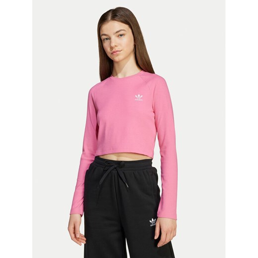 adidas Bluzka JW2598 Różowy Slim Fit ze sklepu MODIVO w kategorii Bluzki dziewczęce - zdjęcie 185034569