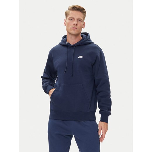 Nike Bluza Club Ft FN3859 Granatowy Regular Fit ze sklepu MODIVO w kategorii Bluzy męskie - zdjęcie 185034578