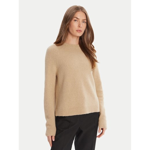 BOSS Sweter Febisan 50478315 Beżowy Regular Fit ze sklepu MODIVO w kategorii Swetry damskie - zdjęcie 185034789