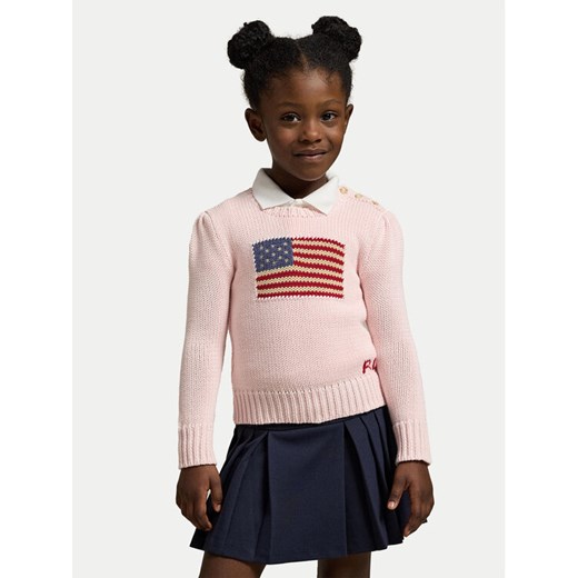Polo Ralph Lauren Sweter 312668609003 Różowy Regular Fit ze sklepu MODIVO w kategorii Swetry dziewczęce - zdjęcie 185034797